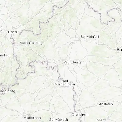 Map showing location of Höchberg (49.784460, 9.882230)