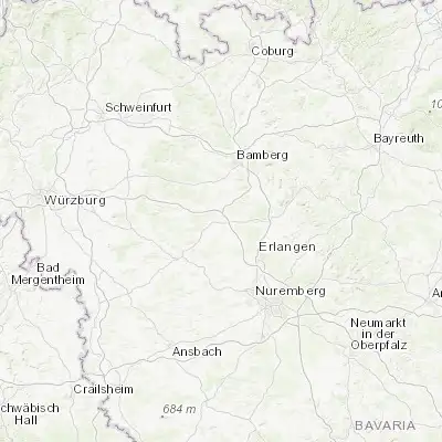 Map showing location of Höchstadt an der Aisch (49.706170, 10.813290)