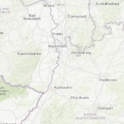 Map showing location of Hockenheim (49.323340, 8.551940)