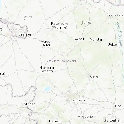 Map showing location of Hodenhagen (52.765060, 9.594950)