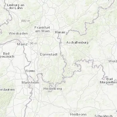 Map showing location of Höchst im Odenwald (49.799720, 8.999440)