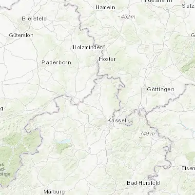 Map showing location of Hofgeismar (51.496070, 9.385000)
