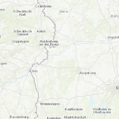 Map showing location of Holzheim (48.514220, 10.530570)