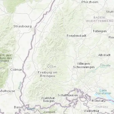 Map showing location of Hornberg (48.210680, 8.232750)