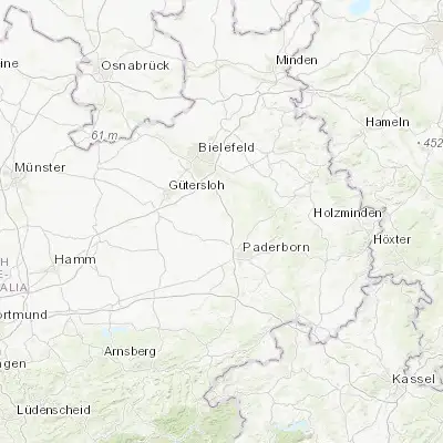 Map showing location of Hövelhof (51.816670, 8.650000)
