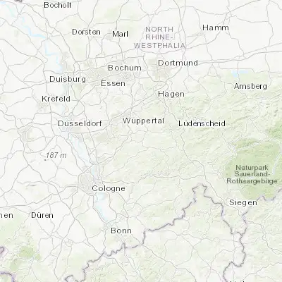 Map showing location of Hückeswagen (51.149790, 7.344710)