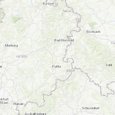 Map showing location of Hünfeld (50.679660, 9.767270)