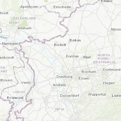 Map showing location of Hünxe (51.634050, 6.697410)