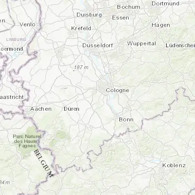 Map showing location of Hürth (50.870790, 6.867610)
