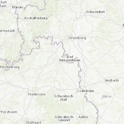 Map showing location of Igersheim (49.494440, 9.816940)