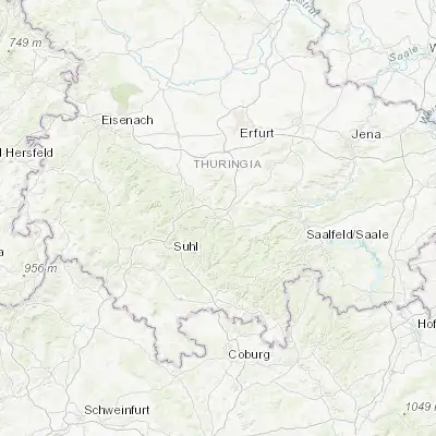 Map showing location of Ilmenau (50.683220, 10.918580)