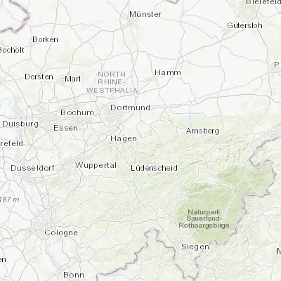 Map showing location of Iserlohn (51.375470, 7.702810)