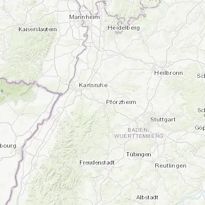 Map showing location of Ispringen (48.916670, 8.666670)