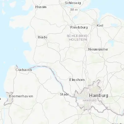 Map showing location of Itzehoe (53.920990, 9.515290)