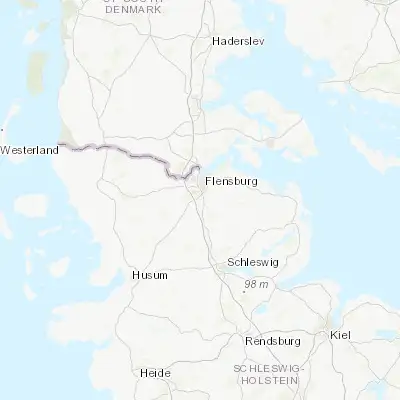 Map showing location of Jarplund-Weding (54.737140, 9.418130)