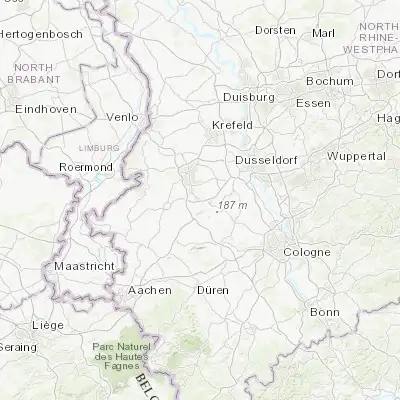 Map showing location of Jüchen (51.100000, 6.500000)