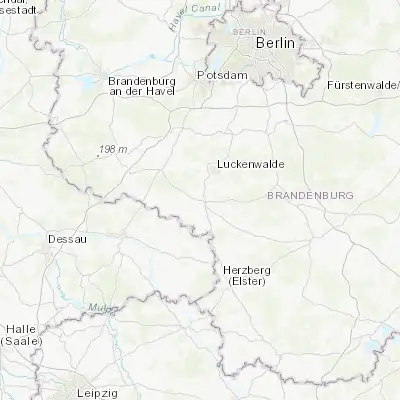 Map showing location of Jüterbog (51.996070, 13.079790)