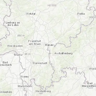 Map showing location of Kahl am Main (50.069810, 9.005530)