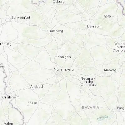 Map showing location of Kalchreuth (49.557850, 11.133500)
