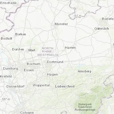 Map showing location of Kamen (51.592310, 7.663800)
