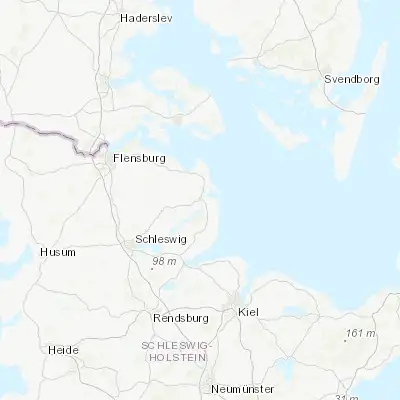 Map showing location of Kappeln (54.661220, 9.931300)