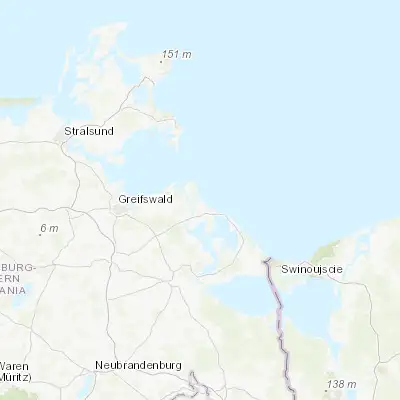 Map showing location of Karlshagen (54.111070, 13.831930)