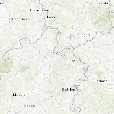 Map showing location of Kaufungen (51.281110, 9.618610)