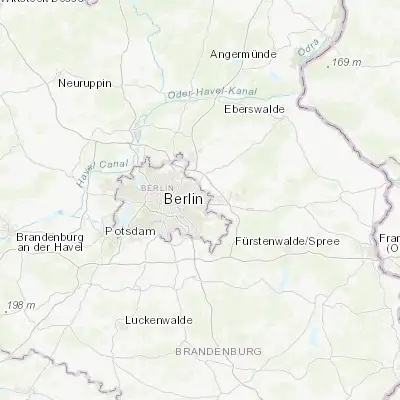 Map showing location of Kaulsdorf (52.517320, 13.588710)