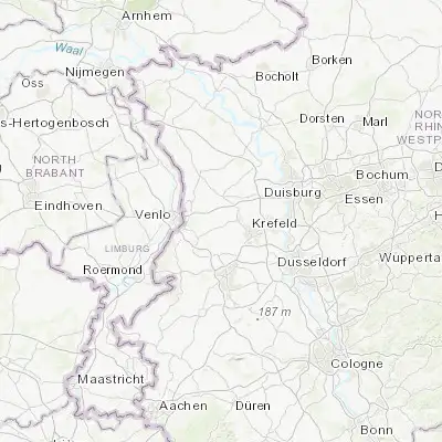 Map showing location of Kempen (51.364320, 6.418580)