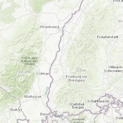 Map showing location of Kenzingen (48.196300, 7.769740)