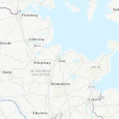 Map showing location of Kiel (54.321330, 10.134890)