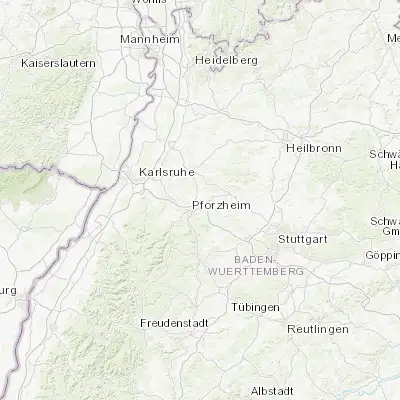 Map showing location of Kieselbronn (48.933330, 8.750000)