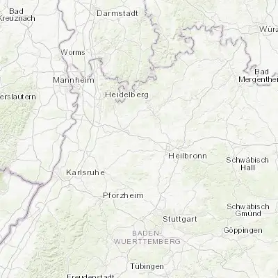 Map showing location of Kirchardt (49.205000, 8.991670)