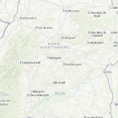 Map showing location of Kirchentellinsfurt (48.533150, 9.147320)