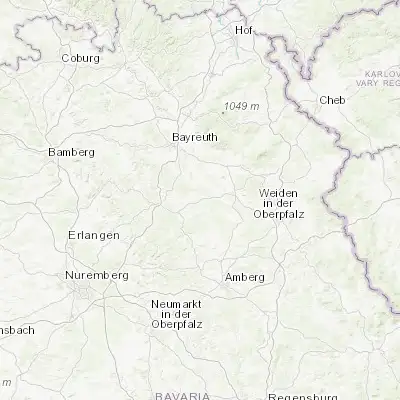 Map showing location of Kirchenthumbach (49.748660, 11.725420)