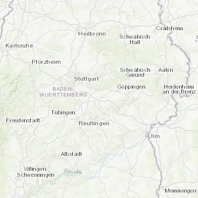 Map showing location of Kirchheim unter Teck (48.646830, 9.453780)