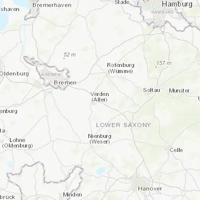 Map showing location of Kirchlinteln (52.942360, 9.318110)