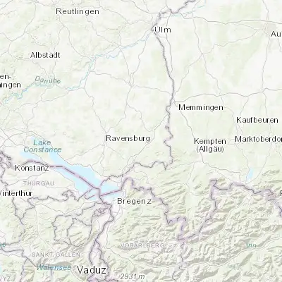Map showing location of Kißlegg (47.788940, 9.883830)