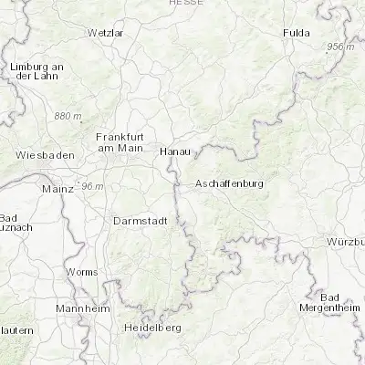 Map showing location of Kleinostheim (50.000000, 9.066670)