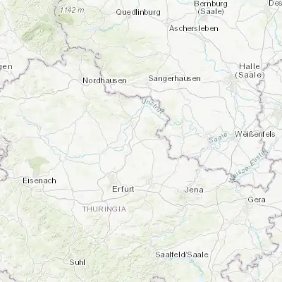 Map showing location of Kölleda (51.187450, 11.244880)
