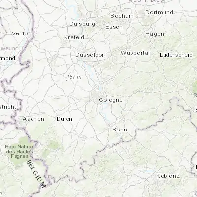 Map showing location of Köln (50.933330, 6.950000)