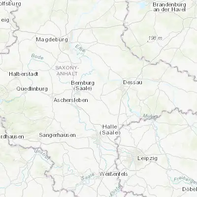 Map showing location of Köthen (51.751850, 11.970930)