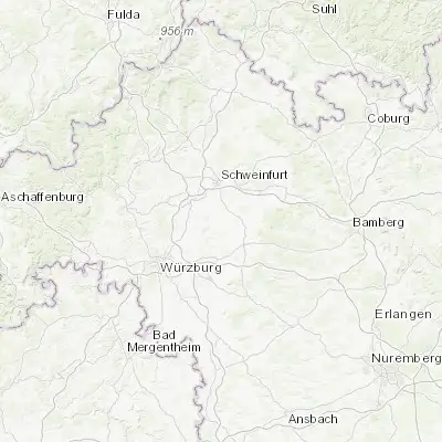 Map showing location of Kolitzheim (49.916670, 10.233330)