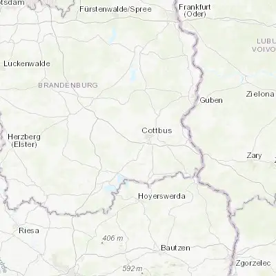 Map showing location of Kolkwitz (51.750000, 14.250000)