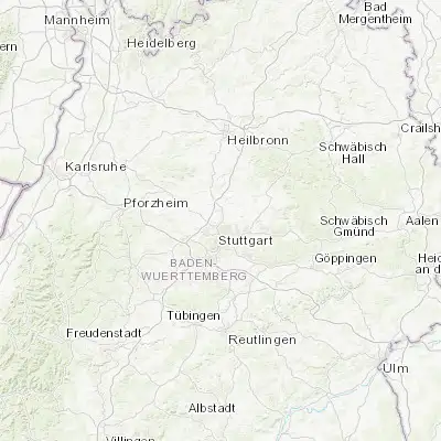 Map showing location of Kornwestheim (48.861580, 9.185690)