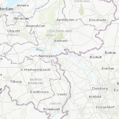 Map showing location of Kranenburg (51.783330, 6.016670)