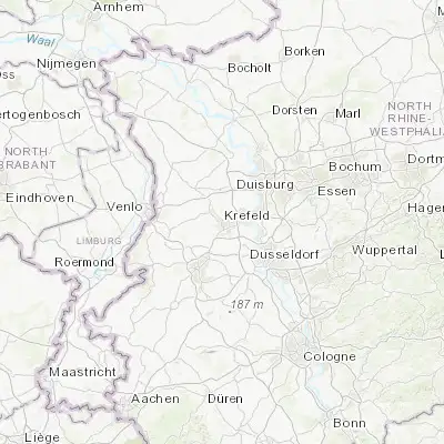 Map showing location of Krefeld (51.336450, 6.553810)