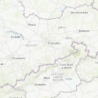Map showing location of Kreischa (50.945340, 13.755140)