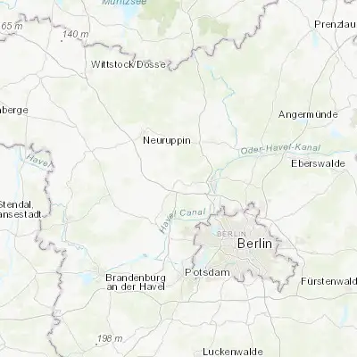 Map showing location of Kremmen (52.762160, 13.025150)