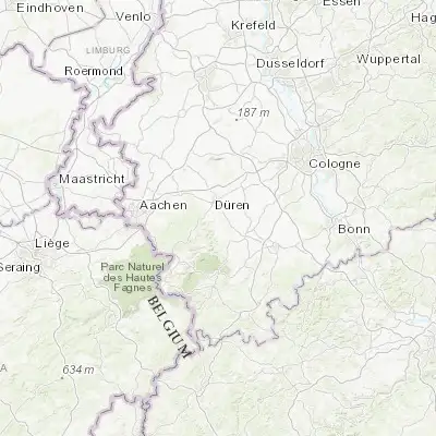 Map showing location of Kreuzau (50.746990, 6.490690)